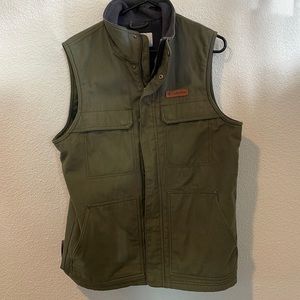 Men’s Columbia zip up fleece lined vest size S